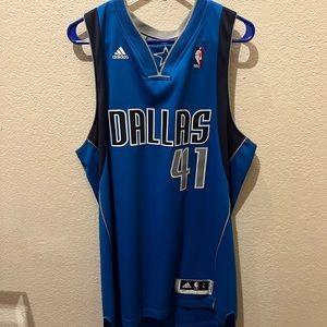 Men's Adidas Dirk Nowitzki Blue Dallas Mavericks Player Swingman Road Jersey